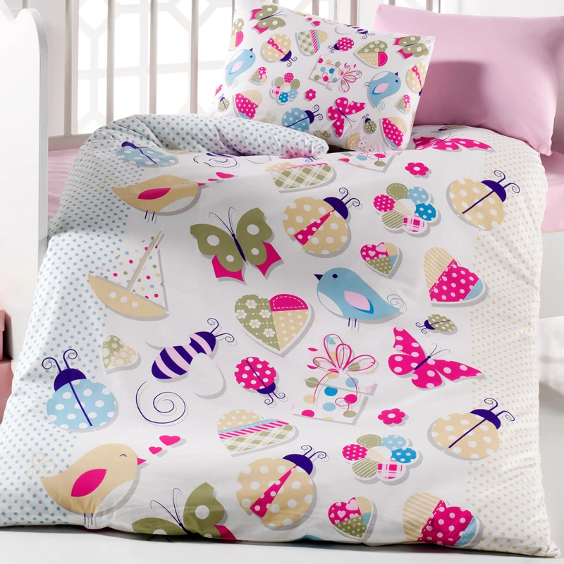 Parure De Lit Motif Papillon 4 Pieces Lady Moda Parure De Lit Pour Bebe 100x150 Cm 100 Coton Style Dessin Anime Pour Lit Pour Bebe De Turquie Aliexpress
