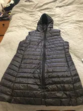 SEDUTMO-Chaqueta de plumón de talla grande 3XL para mujer, chaleco con capucha largo ultraligero, abrigo informal, Parkas delgadas ED913