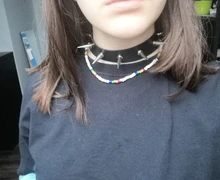 Collar sencillo con cuentas de semillas para mujer, Gargantilla corta con cuentas, joyería, Gargantilla, regalo, 1 ud.