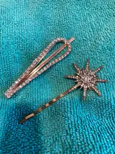 Headband Hairpin Hair-Accessories Crystal Moon-Shape Rhinestone Geometric Girls Women