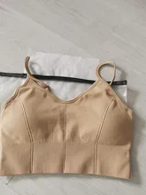 Sports-Bra Seamless-Crop-Top Active-Tank Wmuncc-Strap Gym Workout Push-Up Yoga Women Fitness