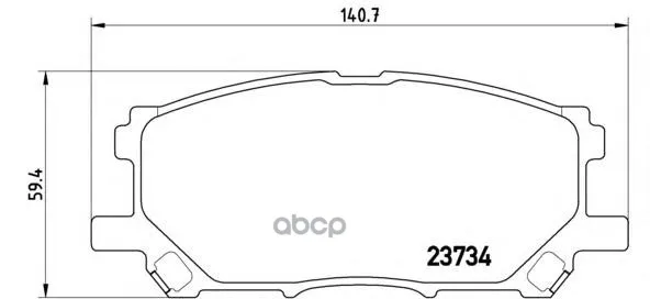 Комплект Тормозных Колодок Передних Brembo P83067 Brembo арт. P83067