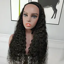 Younsolo-pelucas de cabello humano brasileño Remy para mujeres negras, diadema con ondas, sin pegamento, peluca y bufanda, 8-28 pulgadas