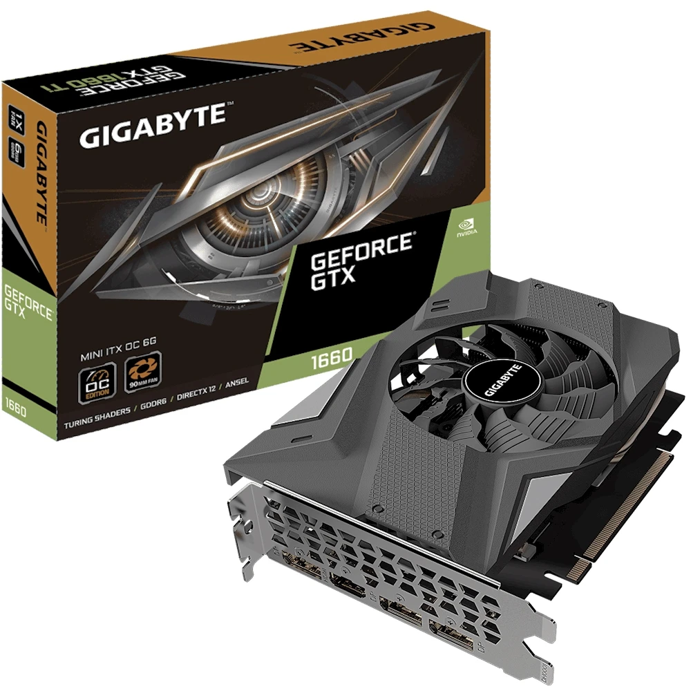 Видеокарта Gigabyte Gaming nVidia GeForce GTX 1660 1860MHz 6144MB 8002MHz 192 bit RTL [GV-N1660IXOC-6GD]