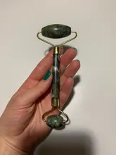 Gua Sha-Rodillo verde 2 en 1, herramientas de Jade Natural, masajeador con piedras para cara, cuello, espalda y Jawline