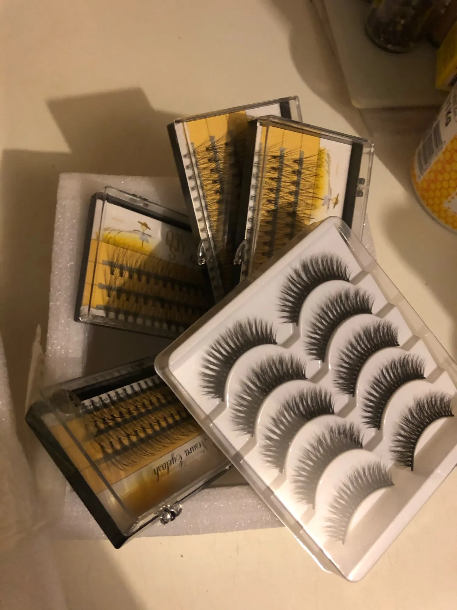 5 Pairs/set 3D Faux Mink Hair False Eyelashes Wispy Fluffy Long Lashes Natural Handmade Fake Eyelashes Eye Makeup Extension Tool reviews №1 324412