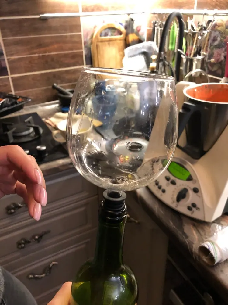 Wine Glass Bottle Top Elegant Cup Life Changing Products