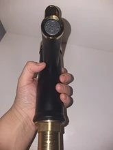 Bathroom Basin Faucets Sink-Tap Mixer Tap-One-Hole Black Golden-Water Cold/hot POIQIHY