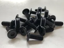 Hex-Drive Screw Furniture-Screws Flat-Head Black M8 M5 M6 Hypotenuse Down-Side 10/20pcs