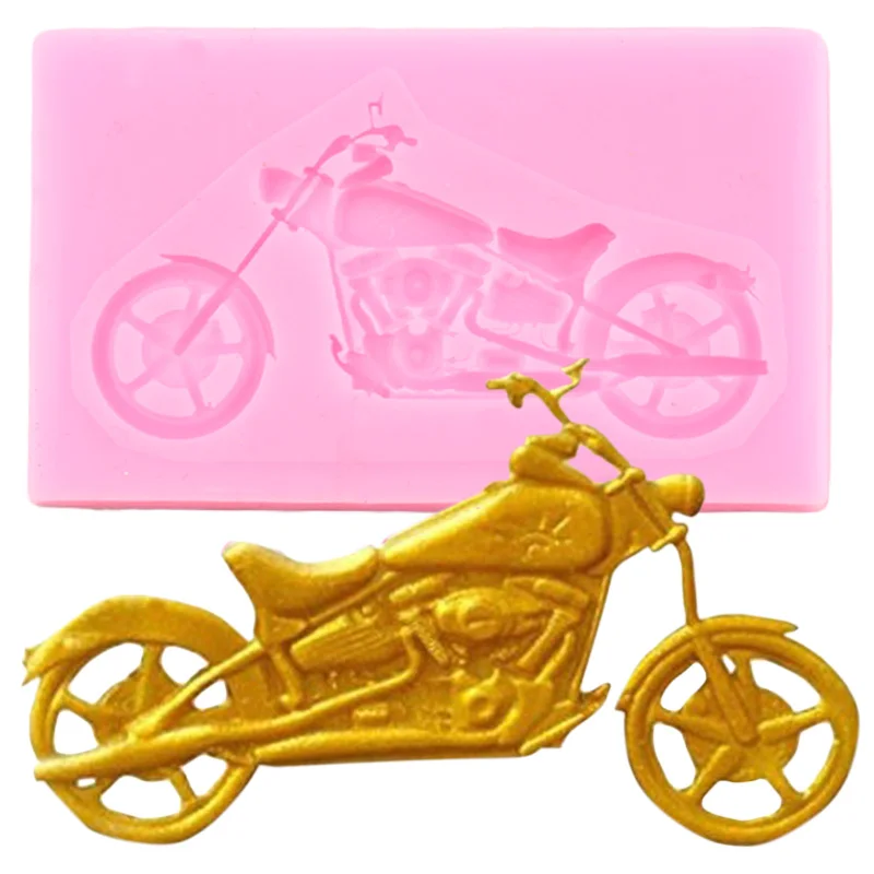 Kaufe 3D-Silikon-Motorrad-förmige Schokoladenformen, Fondantform, Ton,  Süßigkeitenformen, Süßigkeitenformen, Herstellung von Gadgets,  Geburtstagsgeschenke