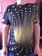 Camiseta de manga corta de remolino para hombre, camiseta informal 3D, camisa de cuello redondo a la moda, ropa de calle de gran tamaño, novedad de verano