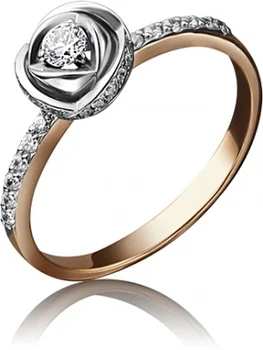 

Yuz platinum ring with cubic zirconia from combined gold
