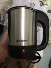 LEEWONG-Hervidor eléctrico portátil multifunción para viaje, hervidor de agua para viaje, té, sopa crema de avena, 0.5L