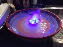 Fogger Air-Humidifier Pond-Atomizer Ultrasonic-Mist-Maker Water-Fountain 24V 12 LED 