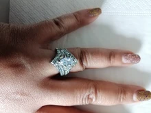 Clásico de lujo blanco Oval anillo de oro CZ propuesta de matrimonio de las mujeres bien regalo de la joyería de moda de fiesta de novia anillo de compromiso