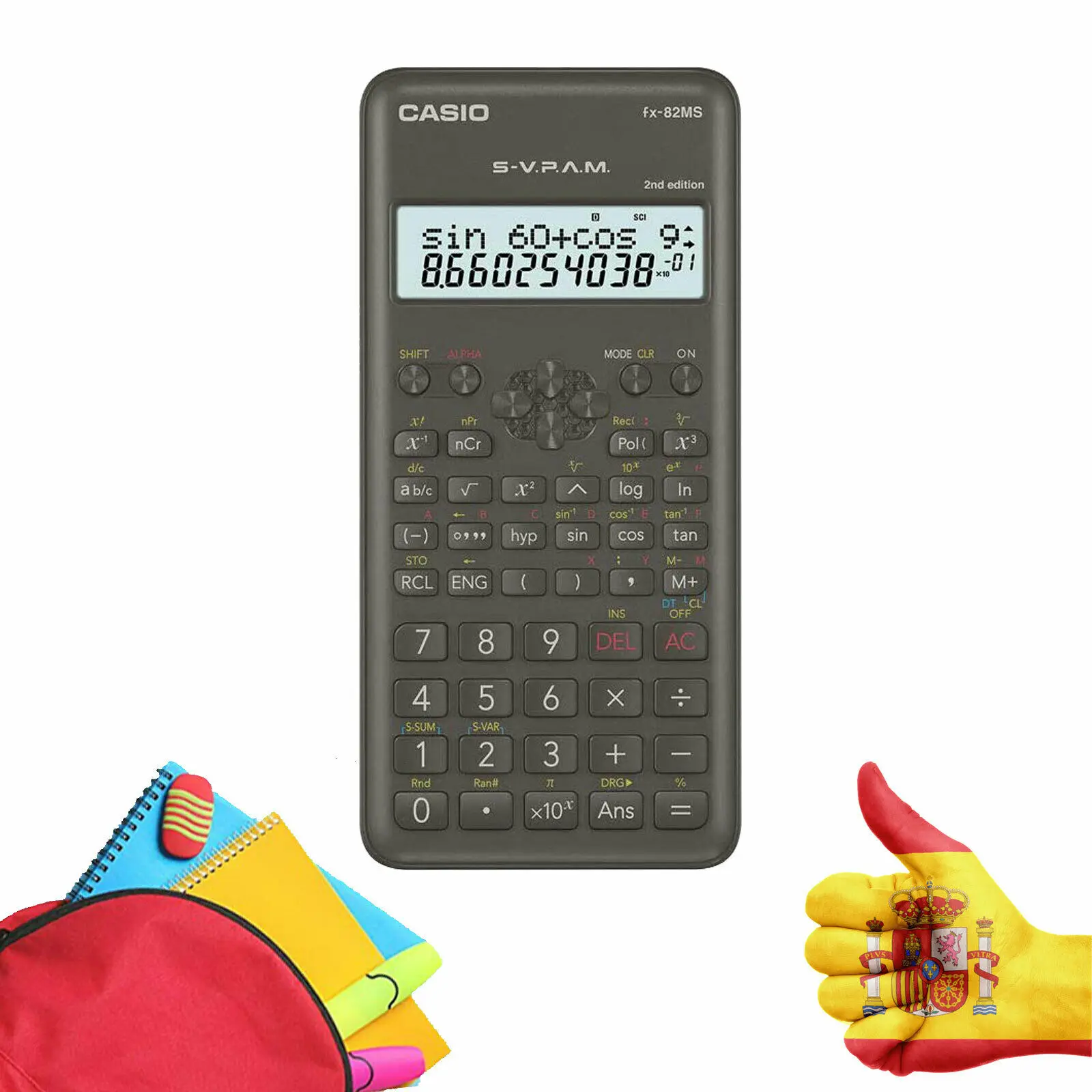 Calcolatrice CASIO FX-82MS2 studente di scuola media chimica matematica  SAT/AP calcolatrice esame scienza scientifica per bambini - AliExpress