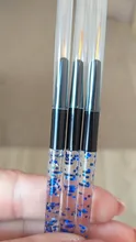 3 unids/set de línea de arte pintura bolígrafo Slim 3D acrílico consejos pinceles para Gel UV dibujo línea colorido diseño de malla herramientas de manicura de uñas