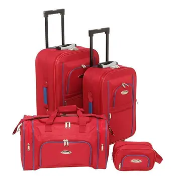 

CHALLENGER Set of 2 suitcases soft 2 wheels 54-64 cm + cabin bag 50 cm + bag network cosmetic