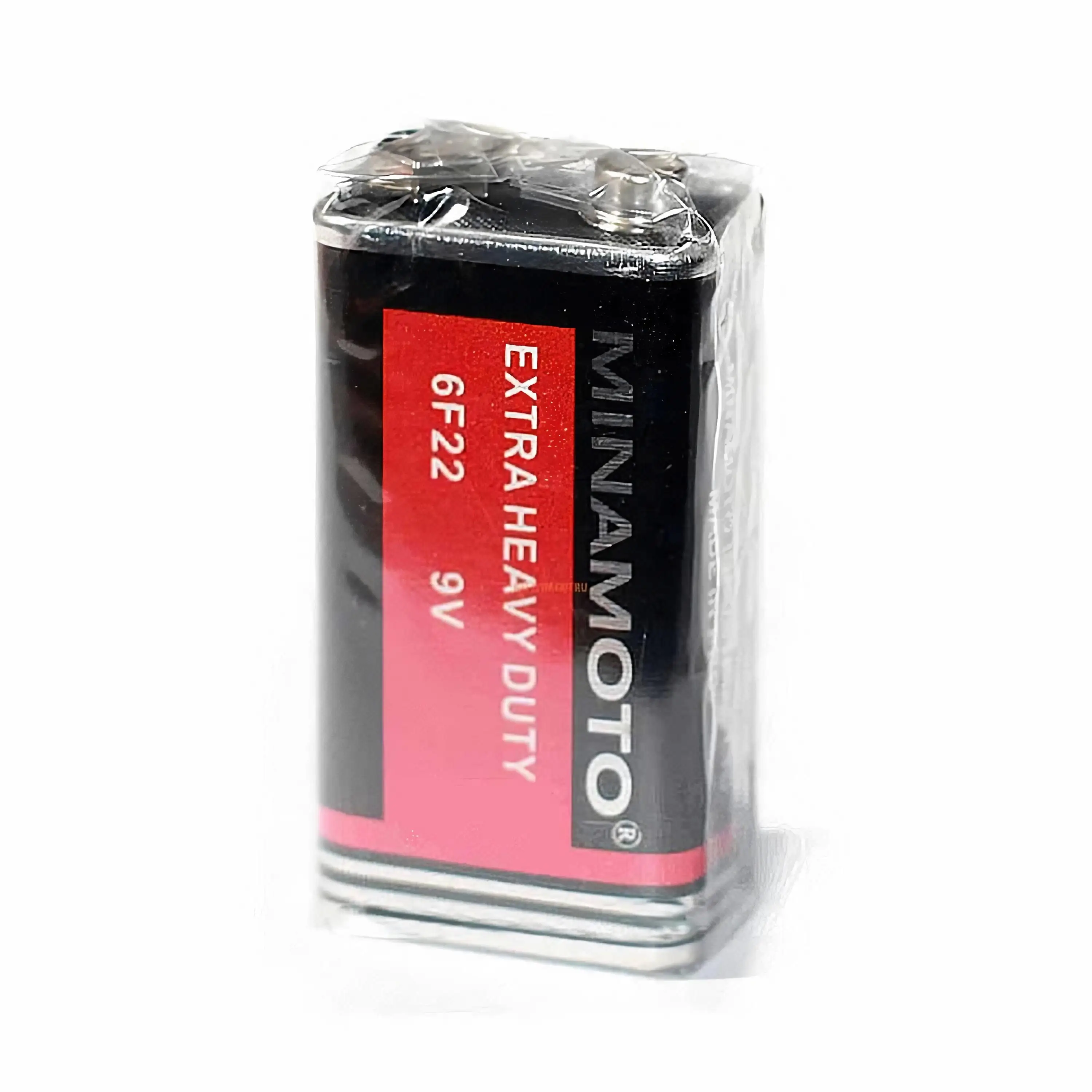 Батарейка MINAMOTO 6F22 (крона) 9 v солевая 1 штука в упаковке | Электроника