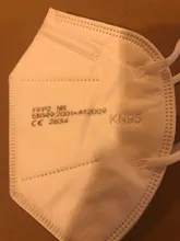 Mascarilla FFP2 de 5 capas, máscara CE FPP2, FPP2, reutilizable, color blanco y negro, certificado fpp2, 100 Uds.