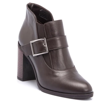

Women Brown Leather Winter Ankle Boots