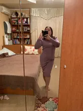 TAOVK Autumn Womens Costume Knitted  Tracksuit  Sweater + Slim Skirt Two-Piece Set