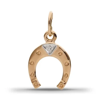 

Esthete suspension of horseshoe with 1 cubic zirconia in red gold