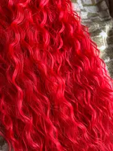 Noble rizado Ombre pelo mechones de cabello sintético Super largo rizado 1 Uds 28 -32 Rubio marrón mechones con extensiones de cabello