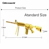 Microworld 3D Metal Puzzle Toys Military M4A8 Carbines Gun Models Kits DIY Classic Rifle Jigsaw Toy For Desktop Decoration Teen 2
