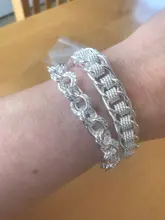 Los hombres y las mujeres de la pulsera de la plata esterlina 925 dije plateado a la moda pulsera regalo de la joyería