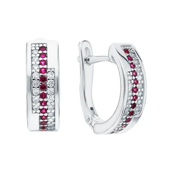 

Silver earrings with cubic zirconia sunlight sample 925