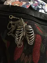 Collar de pecho anatómico para hombre, jaula de costilla humana, esqueleto colgante, moda novedosa, joyería de biología médica Vintage para hombre 2019