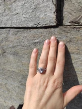 CC Anillos para las mujeres de la Boda nupcial Anelli joyería de moda anillo de compromiso de oro blanco Anillos de Color CC595