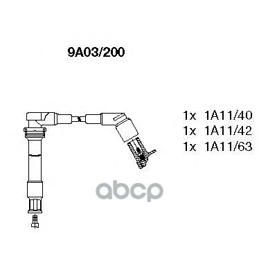 Комплект Высоковольтных Проводов BREMI арт. 9A03/200