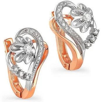

Kabarovsky earrings with 22 red gold diamonds