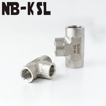 

1/8 1/4 3/8 1/2" Female thread Three TEE Joint Pipe Equal Tee Connection 316 Stainless Steel connector Fittings Water Gas Supply