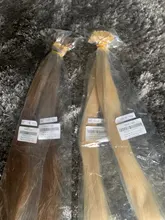 Extensiones de cabello humano Remy, pelo liso de queratina con punta en U, 0,8 g/ps