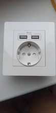 Electrical-Outlet Phone-Socket Usb-Charger-Port Wall-Power Grounded Herepow Standard