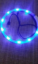 PanDaDa-Collar Led luminoso para perro, con Usb, para noche, recargable, intermitente de seguridad, brillante