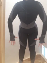 Sport Gym Suits Wear Yoga-Sets Running-Clothes Long-Sleeve Seamless Female Women Fitness