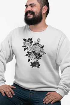 

Angemiel Wear Among the Flowers Flamingo White Men 'S Sweatshirt