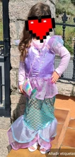 Vestido de princesa para niña, disfraz de la pequeña chica sirena Ariel, elegantes disfraces de Halloween, Ropa de fiesta de cumpleaños de Carnaval para niña de 3 a 10T