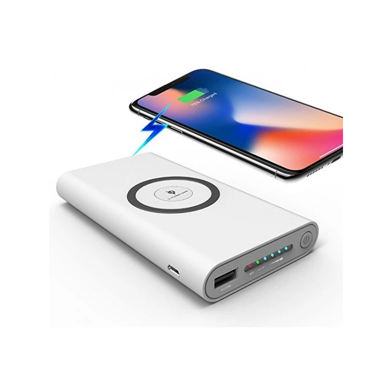 Беспроводной Qi PowerBank Wireless 10000 мАч с функцией беспроводной собственной зарядки