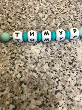 Bopoobo 1Set perlas de silicona de grado de alimentos de bebé madera para la dentición roedor libre de BPA DIY accesorios Clips de cadena de chupete mordedor bebé