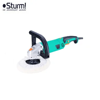 

AG919CP Sturm polishing machine! 180 mm, 1400 W, equipment 800-4200 rpm, D-handle Delicate grinding polishing surfaces