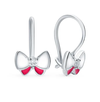 

Silver earrings with enamel sunlight sample 925