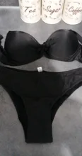 Swimwear Women Bikinis Bathing-Suits Push-Up Two-Piece Plus-Size Summer HALTER-TOP Sexy