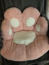 Almohada Kawaii de felpa con forma de pata de gato para niños, cojín de felpa con diseño de Animal para decoración de silla de casa o sofá