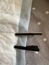 Clip de corbata de raya láser para hombre, pintura en aerosol esmaltada de alta calidad, color oro plateado, cristal negro, para boda, negocios, formal, nuevo