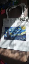 Van Gogh bolsa de compras pintura al óleo gráfico bolso de lona femenino lindo Harajuku Ulzzang Grunge Tote bolsa